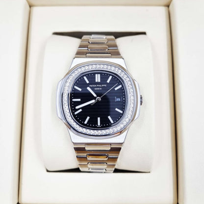 PP Nautilus Silver Black Sertie